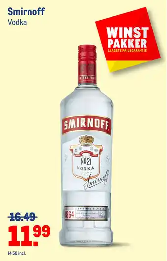 Makro Smirnoff Vodka aanbieding