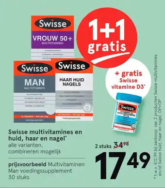 Etos Swisse multivitamines en huid, haar en nagel aanbieding