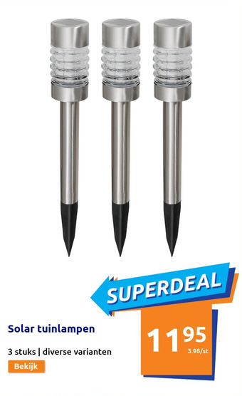 Action Solar tuinlampen aanbieding