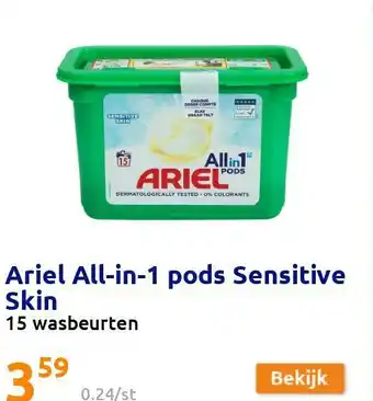 Action Ariel All-in-1 pods Sensitive Skin aanbieding