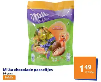 Action Milka chocolade paaseitjes aanbieding