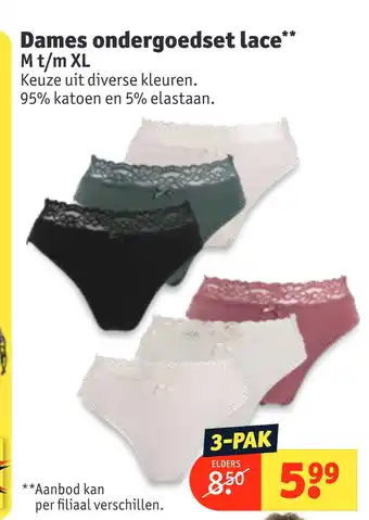 Kruidvat Dames ondergoedset lace aanbieding