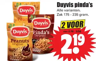 Dirk Duyvis pinda's 175-235 gram aanbieding