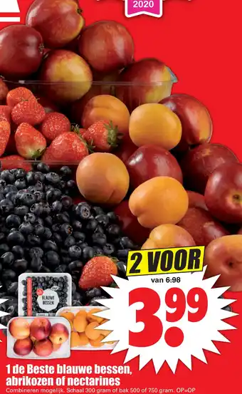 Dirk 1 de beste blauwe bessen, abrikozen of nectarines aanbieding