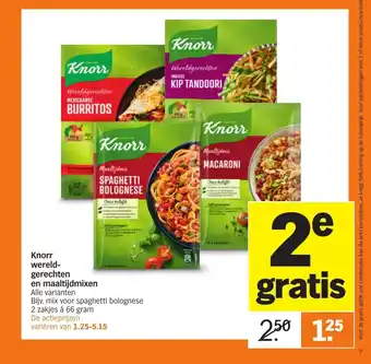 Albert Heijn Knorr wereldgerechten en maaltijdmixen aanbieding