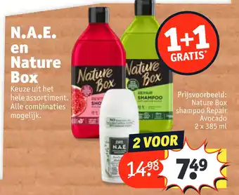 Kruidvat N.a.e. en nature box 2x385 ml aanbieding