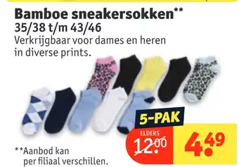 Kruidvat Bamboe sneakersokken aanbieding