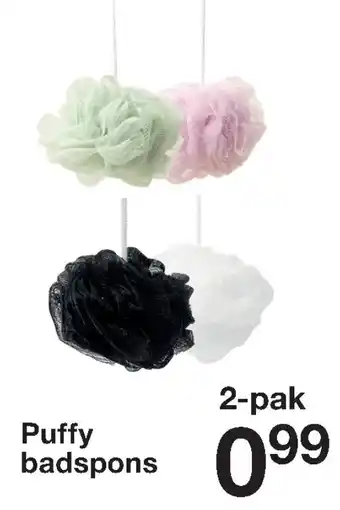 Zeeman Puffy badspons aanbieding