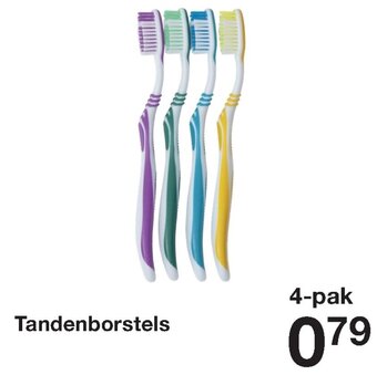 Zeeman Tandenborstels 4-pak aanbieding