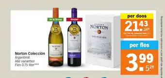 Albert Heijn Norton Coleccion fles 0,75 liter per doos aanbieding