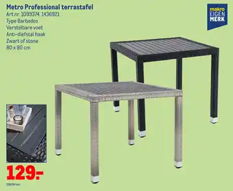 Makro Metro Professional terrastafel aanbieding