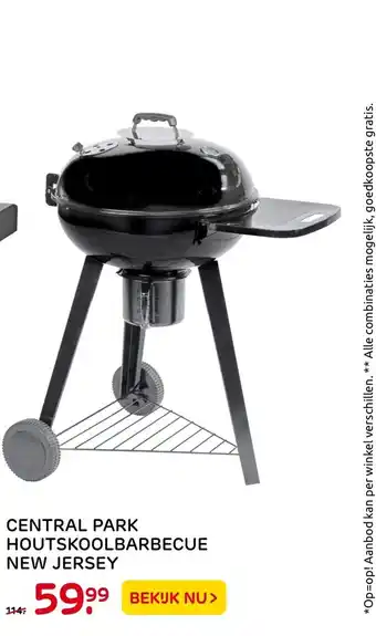 Praxis Central Park Houtskoolbarbecue NEW JERSEY aanbieding