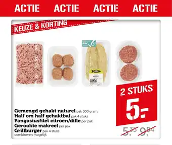 Coop Gemengd gehakt naturel pak 500 gram 2 stuks aanbieding