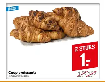 Coop Croissants 2 stuks aanbieding