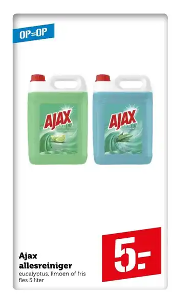 Coop Ajax allesreiniger fles 5 liter aanbieding