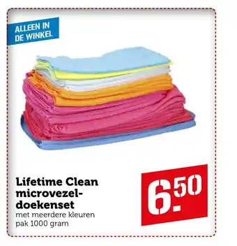 Coop Lifetime Clean microvezeldoekenset 1000 gram aanbieding