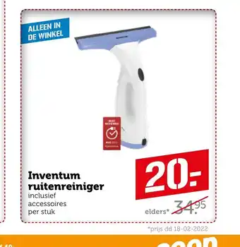 Coop Inventum ruitenreiniger per stuk aanbieding