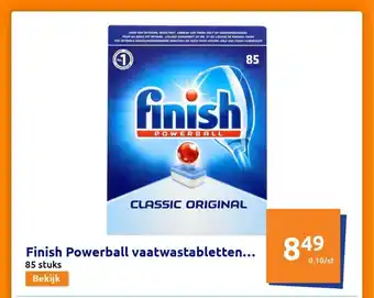 Action Finish Powerball vaatwastbletten... 85 stuks aanbieding