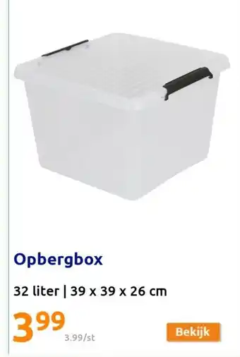 Action Opbergbox 32 liter 39 x 39 x 26 cm aanbieding