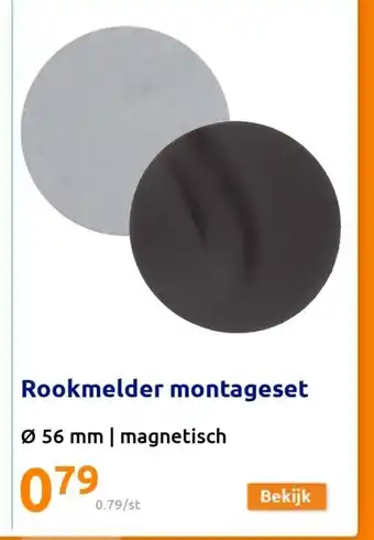 Action Rookmelder montageset 56 mm aanbieding