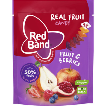 Albert Heijn Red Band Real fruit candy fruit & berries aanbieding