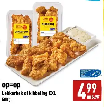 ALDI Lekkerbek of kibbeling XXL 500g aanbieding