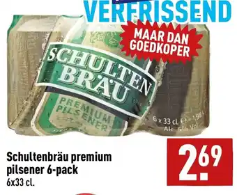 ALDI Schultenbrau premium pilsener 6-pack 6 x 33cl aanbieding