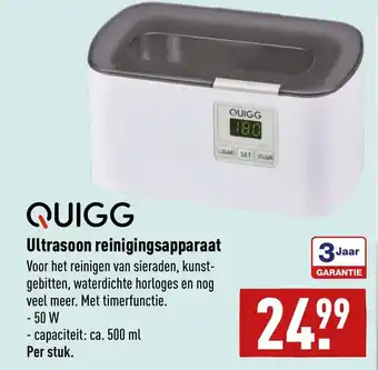 ALDI Ultrasoon reinigingsapparaat aanbieding