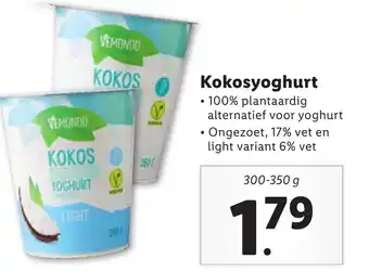 Lidl Kokosyoghurt 300-350g aanbieding