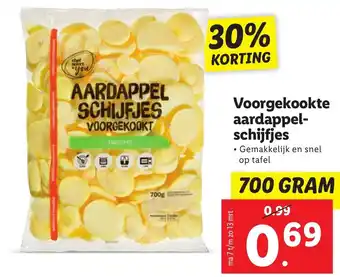 Lidl Voorgekookte aardappel-schijfjes 700g aanbieding