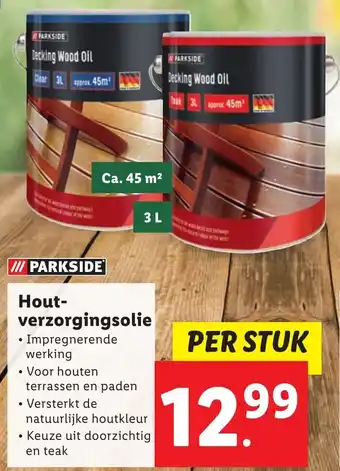 Lidl Hout-verzorgingsolie aanbieding