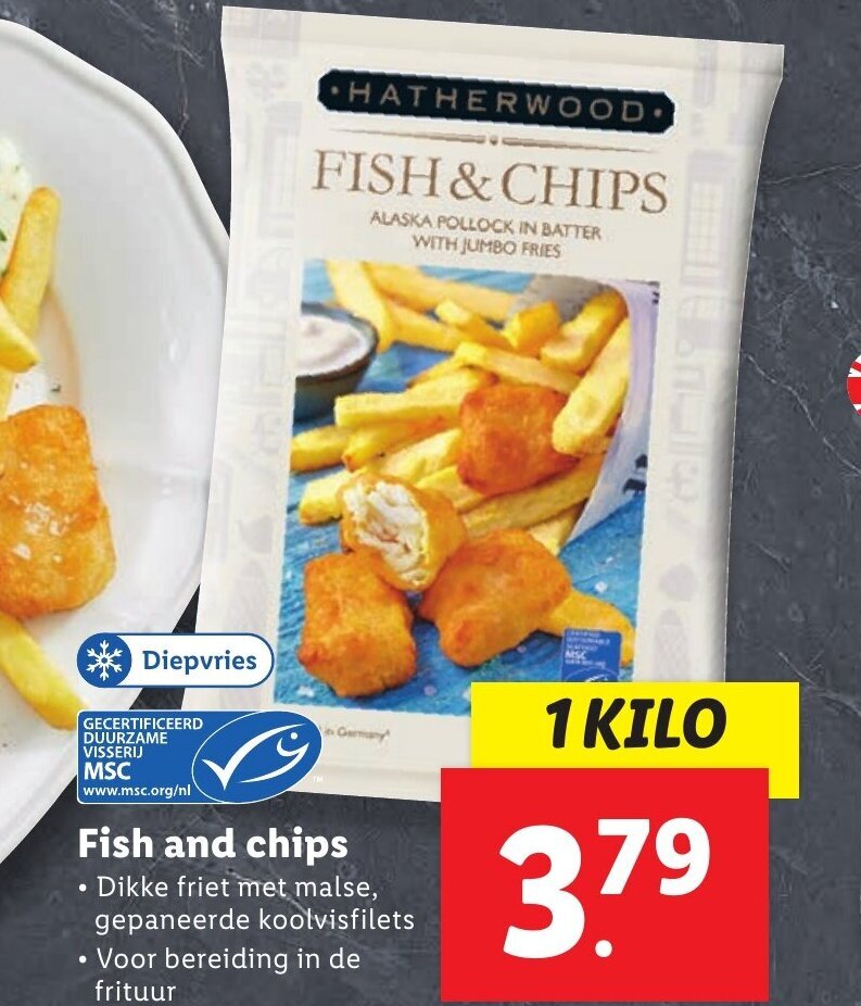 Fish and chips aanbieding bij Lidl
