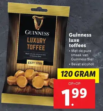 Lidl Guinness luxe toffees 120g aanbieding