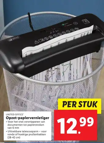 Lidl Opzet-papiervernietiger aanbieding