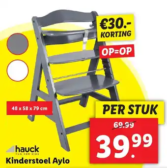 Lidl Kinderstoel Aylo aanbieding