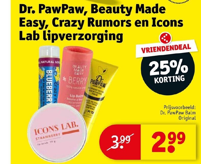 Dr. pawpaw, beauty made easy, crazy rumors en icons lab