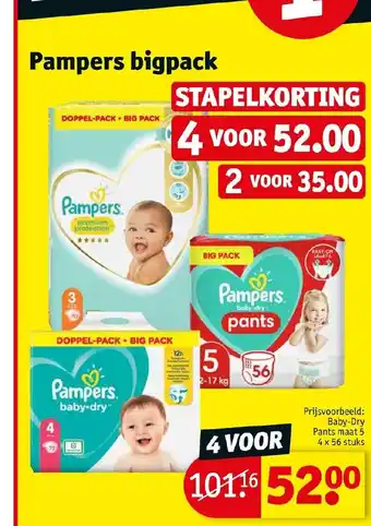 Kruidvat Pampers bigpack aanbieding