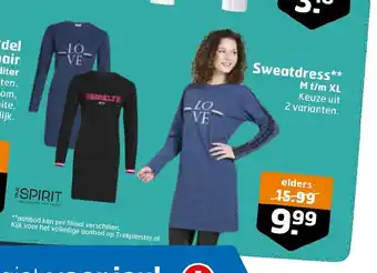 Trekpleister Sweatdress M t/m XL 2 varianten aanbieding