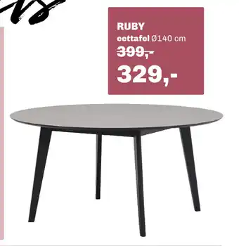 Trendhopper Ruby eettafel 140 cm aanbieding