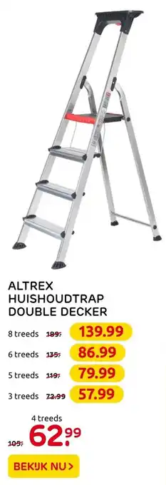 Praxis Altrex Huishoudtrap Double Decker 3 trends aanbieding