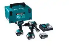 Toolnation Makita DLX2418TJ - DHP486 Accuklopboormachine + DTD153 Accu Slagschroevendraaier 18 Vol... aanbieding