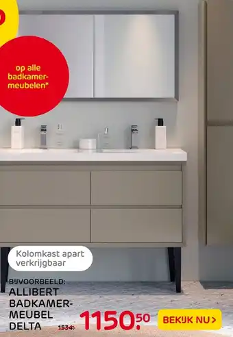 Praxis Allibert Bedkamermeubel Delta aanbieding