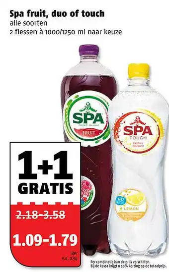 Poiesz Spa fruit, duo of touch aanbieding