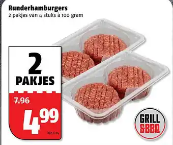 Poiesz Runderhamburgers aanbieding