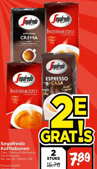 Vomar Voordeelmarkt Segafredo Koffiebonen aanbieding