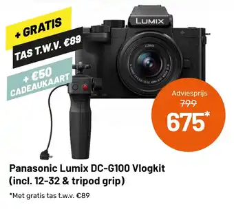 Kamera Express Panasonic lumix DC-G100 VIlogkit (incl. 12-32 & tripod grip) aanbieding