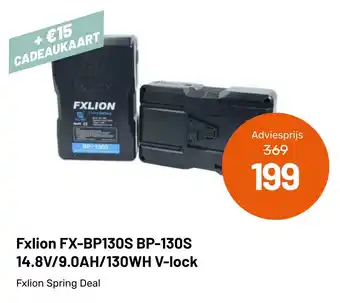 Kamera Express Fxlion FX-BP130S BP-130S 14.8V/9.0AH/130WH V-lock aanbieding