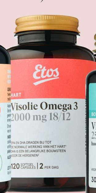 Etos Etos Visolie Omega 3 2000 mg 18/12 Capsules 120 stuks aanbieding