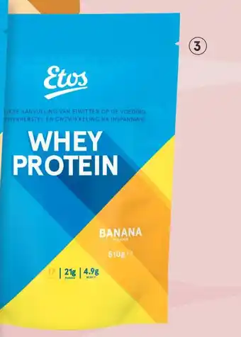 Etos Etos Whey Protein Banana Flavour aanbieding