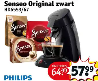 Kruidvat Senseo Original zwart HD6553/67 aanbieding